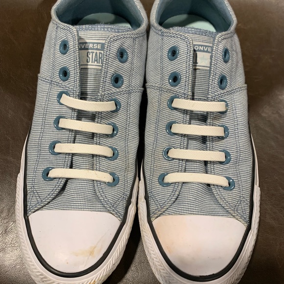 Converse CT All Star Chambray Blue Stripe 9 - Picture 1 of 7